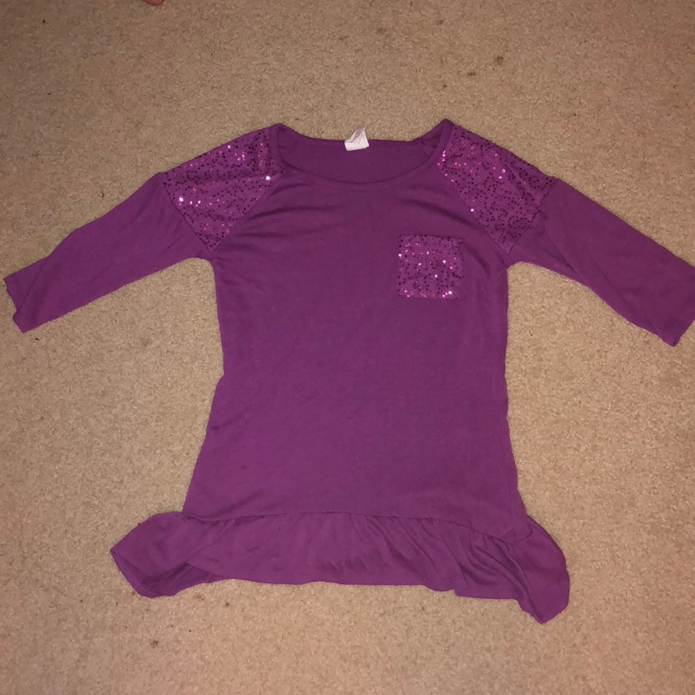 Purple sequin top